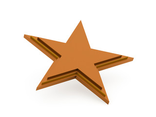 Obraz premium Star rendered isolated on white background