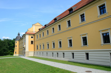 Fototapeta na wymiar Cistercian monastery and palaces in Rudy, Poland