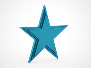 Star rendered isolated on white background