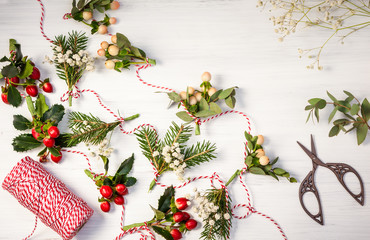 Making winter garlands