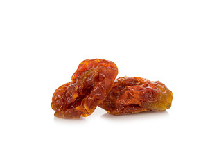 Dried tomatoes isolated on white background