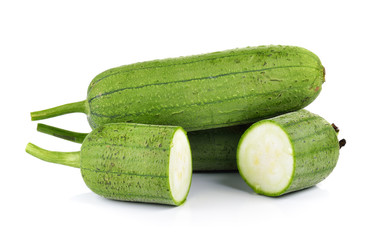 Sponge Gourd on white background