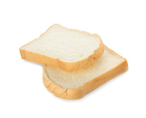 sliced bread isolated on white background