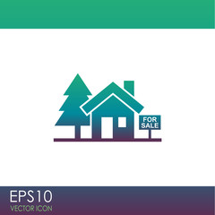 House for sale vector icon. Broker symbol.