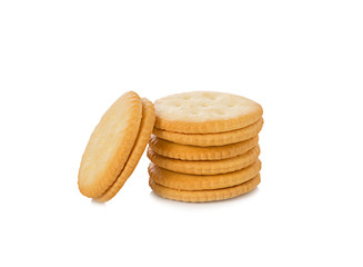 Biscuits on white background