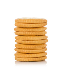 Biscuits on white background