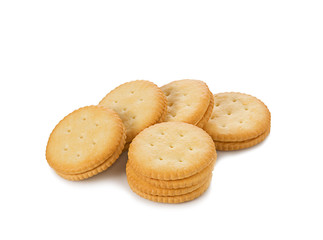 Biscuits on white background