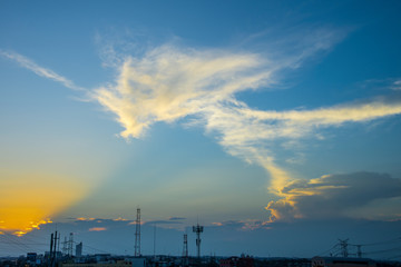 Fototapeta premium sky and cloud sunset landscape