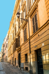 Obraz premium Traditional old buildings Street view in Rome, ITALY