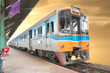 The train in Railway station