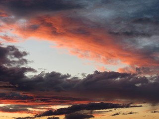 Fototapeta na wymiar Abendhimmel mit Wolken