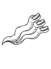 3 morays sea dragon monster evil serpent worm