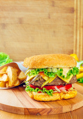 Burger with chili pepper