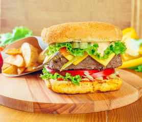 Burger with chili pepper