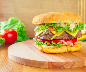 Burger with chili pepper