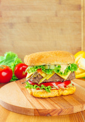 Burger with chili pepper