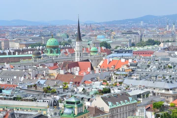 Deurstickers Top-view of Vienna © TanyaSv