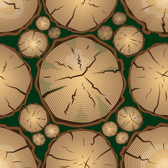 Seamless Pattern with Tree Rings