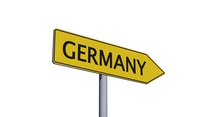 Germany Signpost isolated on white background