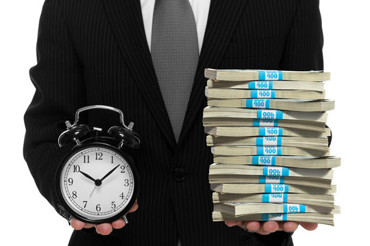 Businessman concept of time is money