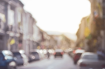Blur traffic road transport abstract backgroud.