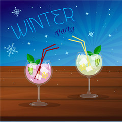 Winter party poster