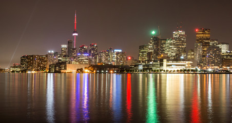 Toronto Skyline at night Panoramic View Canada