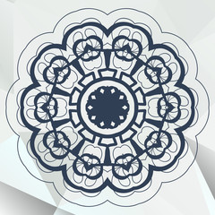 Arabic or indian mandala medallion lace design