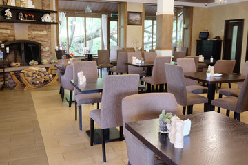 Interior of restaurant