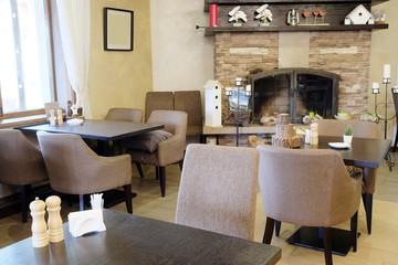 Interior of restaurant