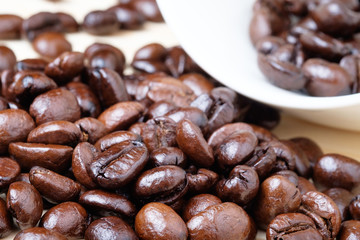 close up of coffee beans