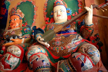 Guardian kings-entry of Tsuklakhang temple. Gyantse-Tibet. 1630