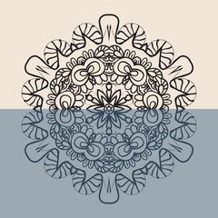 Outline Mandala Background for greeting card, Brochure, Card or