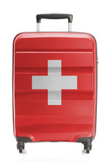 Obraz premium Suitcase with national flag series - Switzerland