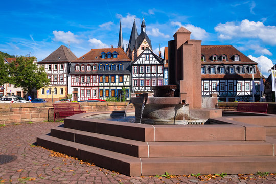 Marktplatz von Gelnhausen/Deutschland