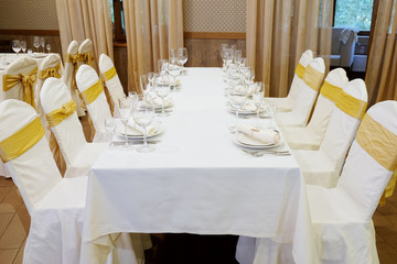 Banquet facilities served table