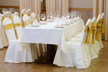 Banquet facilities served table