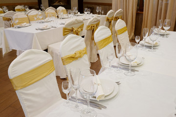 Banquet facilities served table