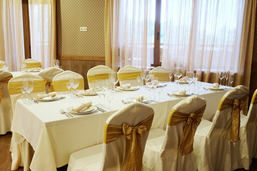 Banquet facilities served table