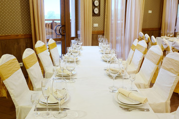 Banquet facilities served table