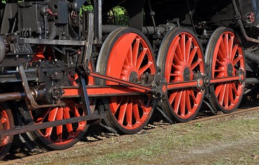 Fototapeta na wymiar wheels for locomotives