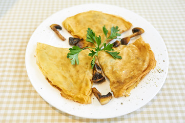 Pancake With Mushrooms