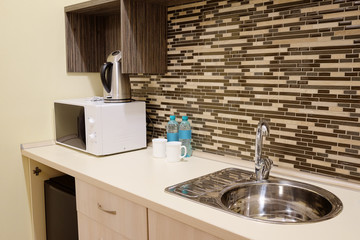 Interior of a little kitchen