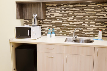 Interior of a little kitchen