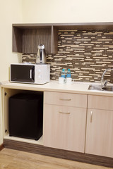 Interior of a little kitchen