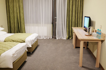 interior bedroom in the hotel
