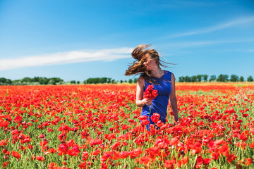 Girl with poppies