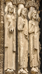 Sculptures of Chartres Cathedral, France, Europe