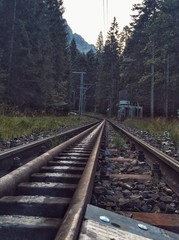 schienen der zahnradbahn