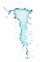 Water splashes isolated on white